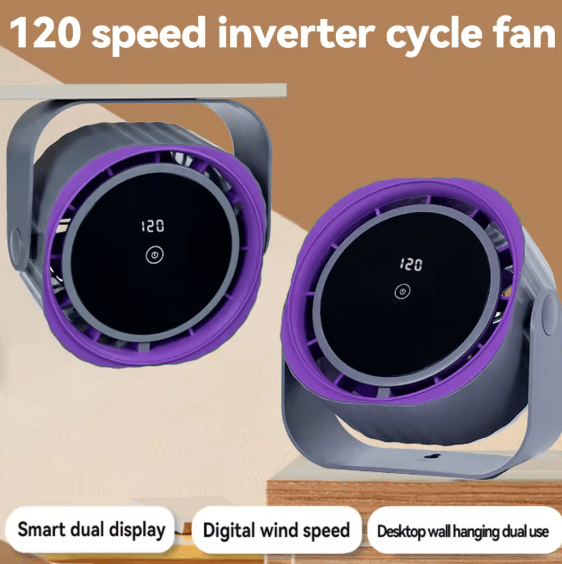 Luxury Bladeless Desk Fan — Smart Cooling with Digital Display