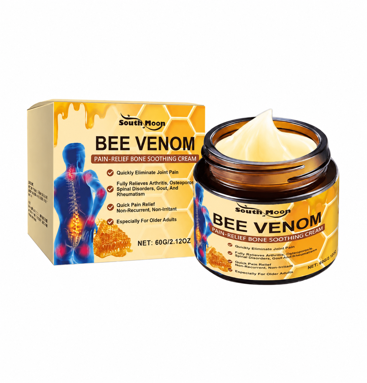 South Moon Bee Venom Soothing Cream – Premium Joint & Muscle Comfort | 60g Fast-Absorbing Daily Care