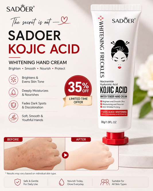 The secret is out — Sadoer Kojic Acid Hand Cream