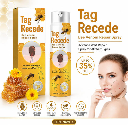 Tag Recede - Original Bee Venom Spray | Remove Warts & Skin Tags Fast