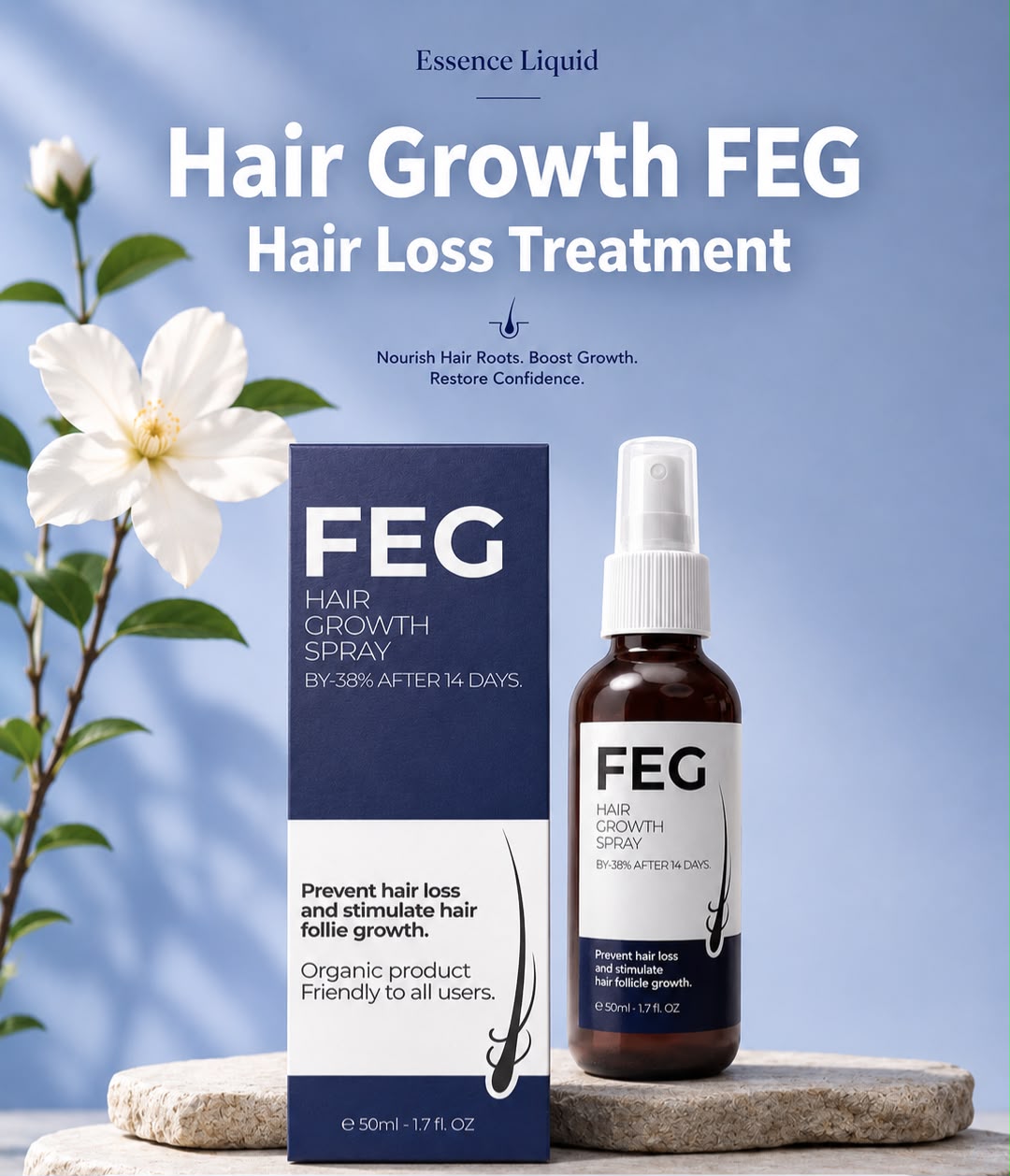 FEG Hair Revival Spray – Stop Hair Fall, Restore Confidence