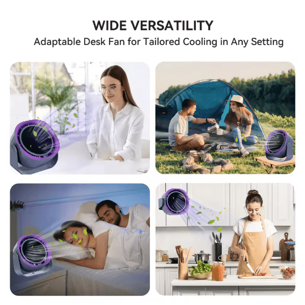 Luxury Bladeless Desk Fan — Smart Cooling with Digital Display