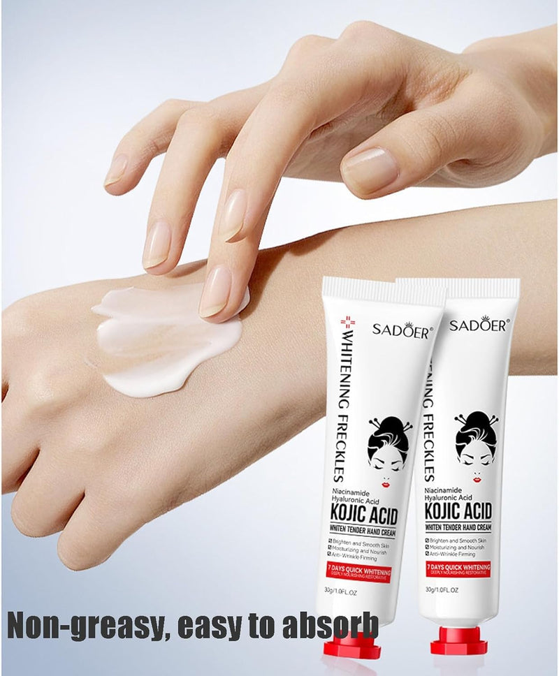 The secret is out — Sadoer Kojic Acid Hand Cream