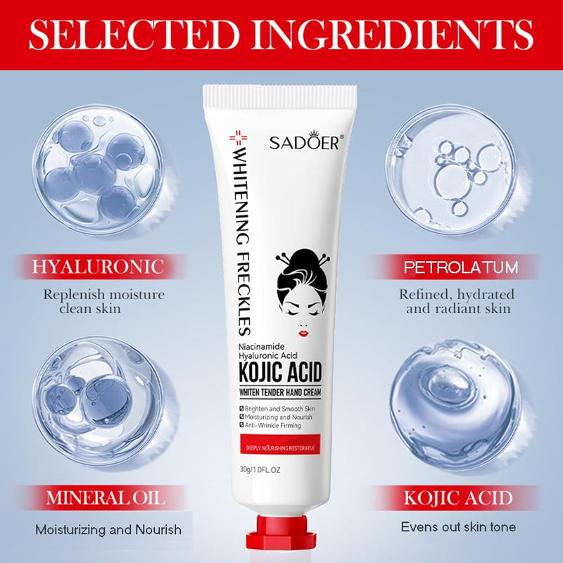 The secret is out — Sadoer Kojic Acid Hand Cream