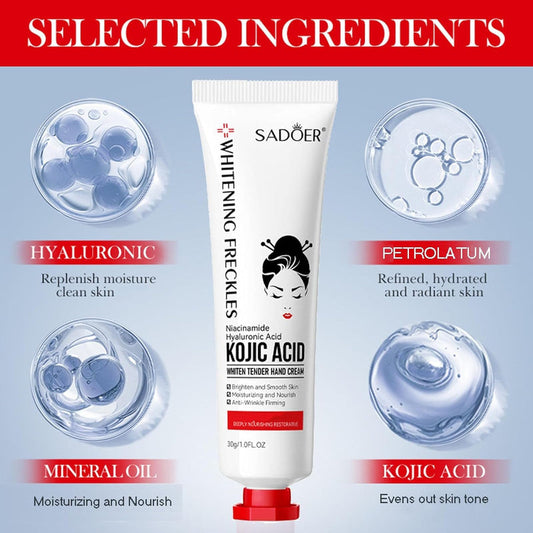 The secret is out — Sadoer Kojic Acid Hand Cream
